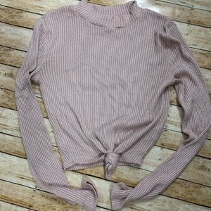 Turtleneck ribbed knit